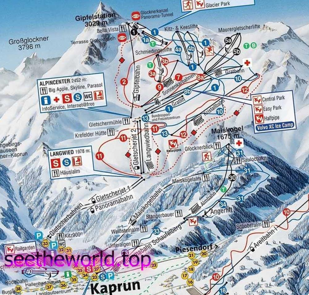 Ski resort - Kaprun - Kitzsteinhorn, Austria