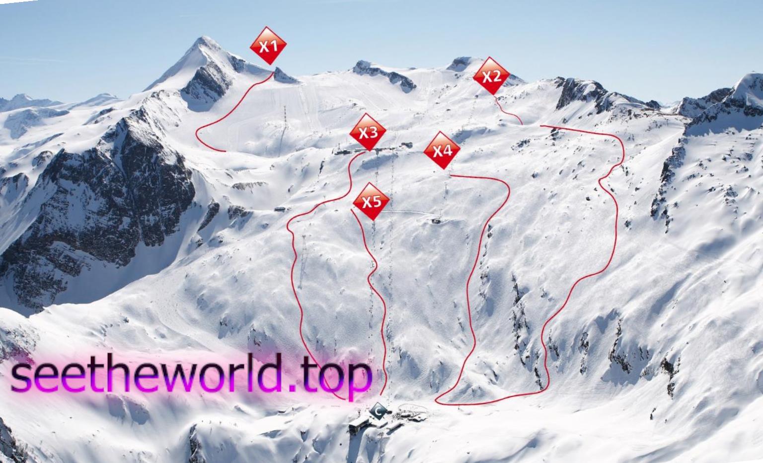 Ski resort - Kaprun - Kitzsteinhorn, Austria
