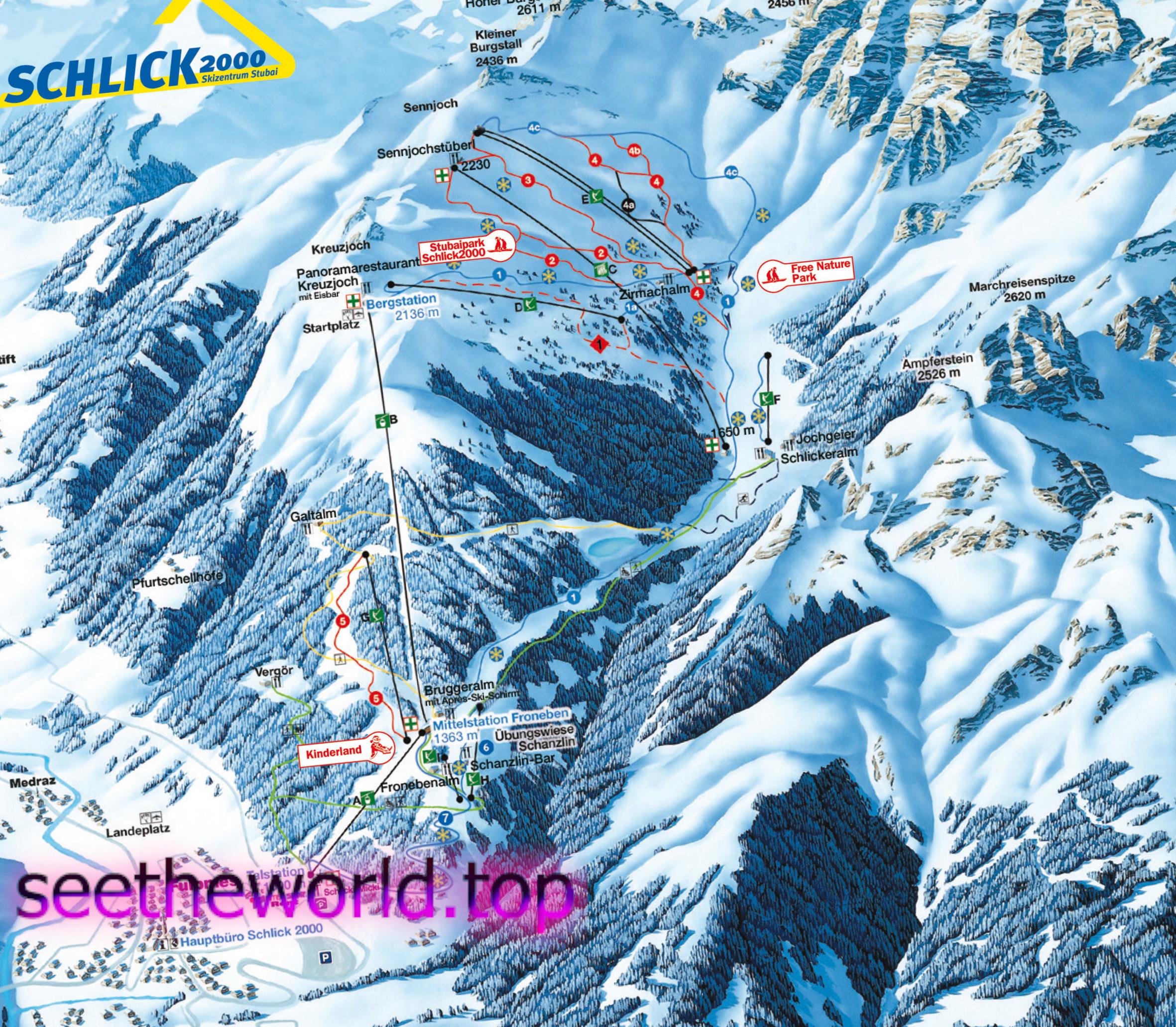 Ski resort - Fulpmes - Schlick-2000 (Fulpmes, Shlick 2000), Austria