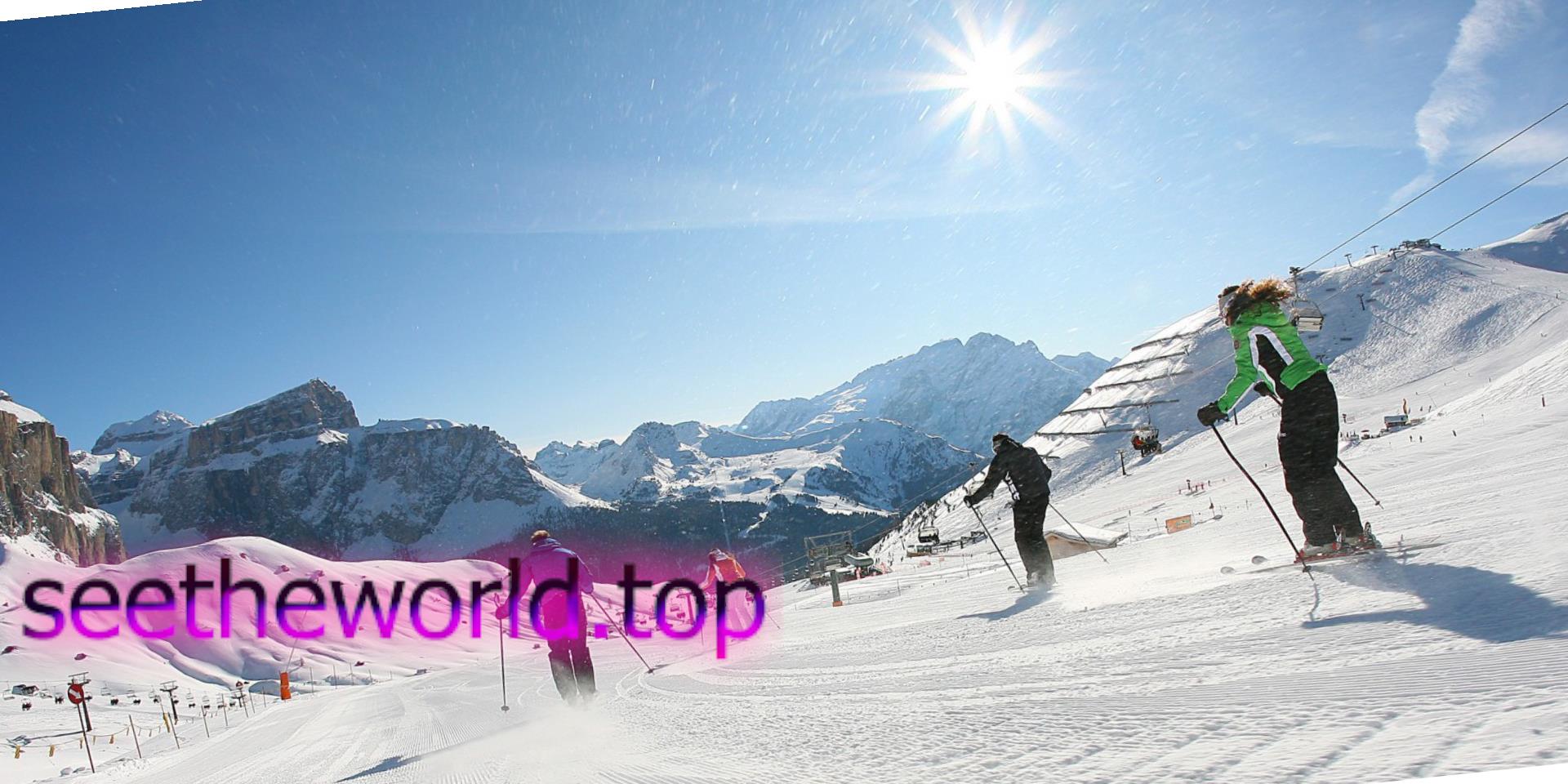 Ski resort Val di Fassa(Val_di_Fassa), Italy