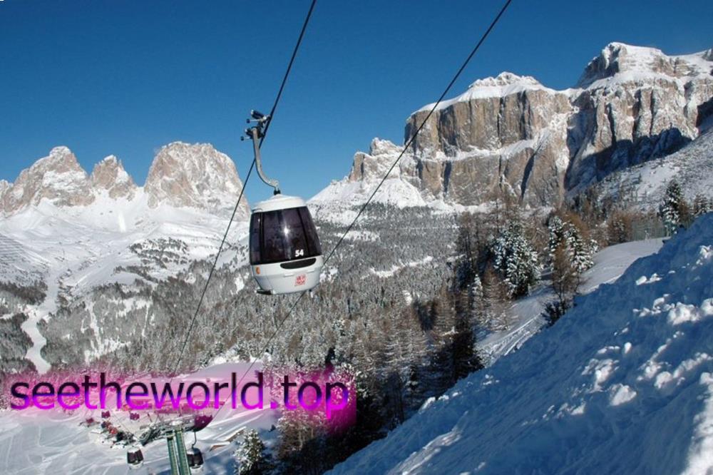 Ski resort Val di Fassa(Val_di_Fassa), Italy