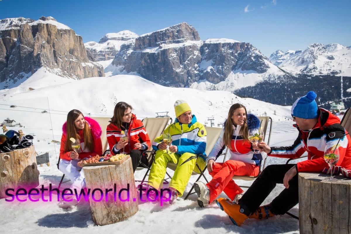 Ski resort Val di Fassa(Val_di_Fassa), Italy