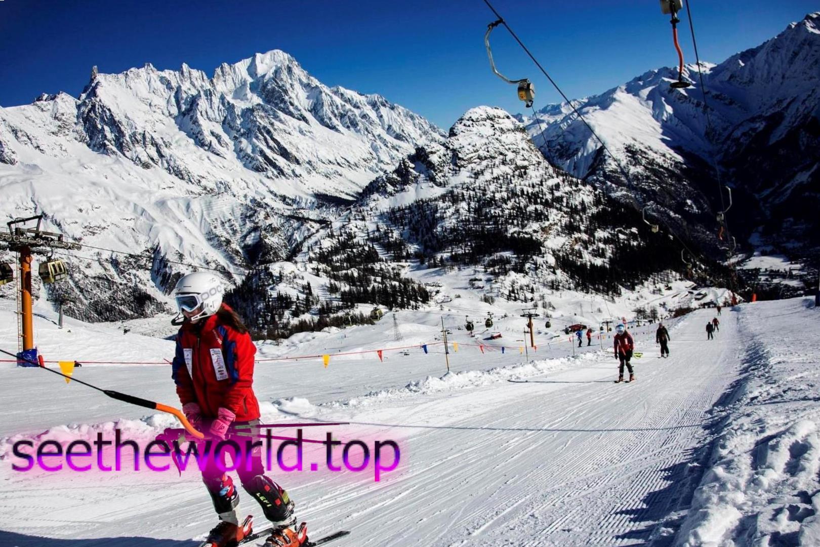 Ski resort Courmayeur, Italy