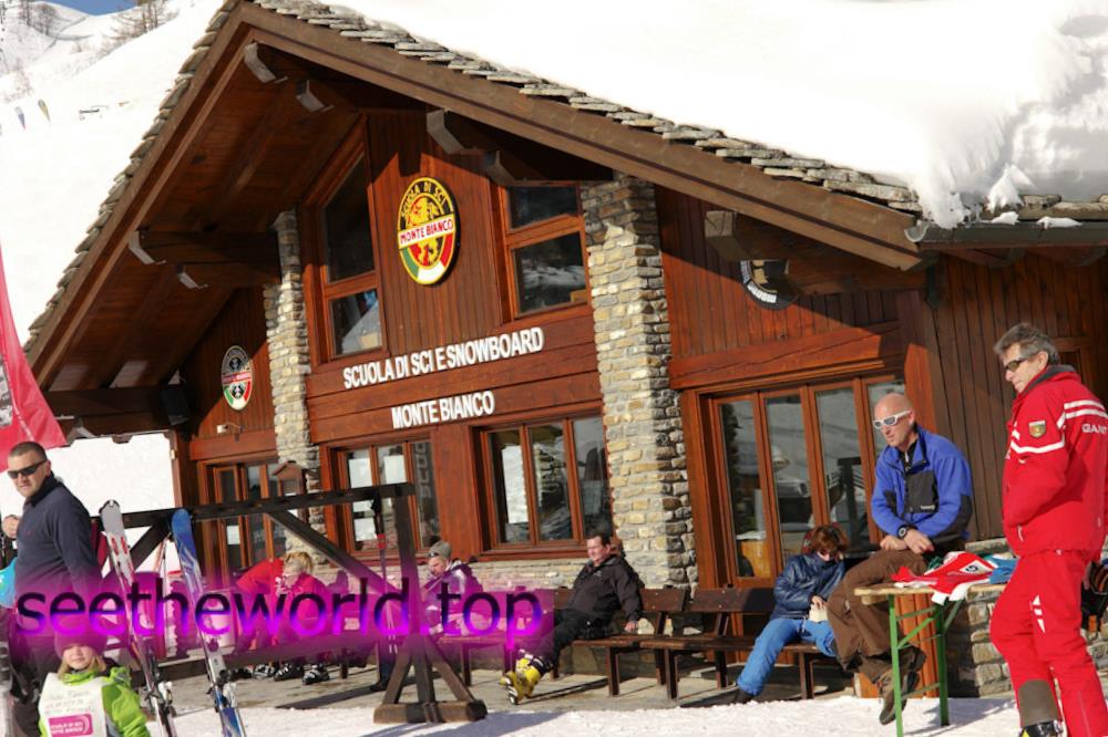 Ski resort Courmayeur, Italy