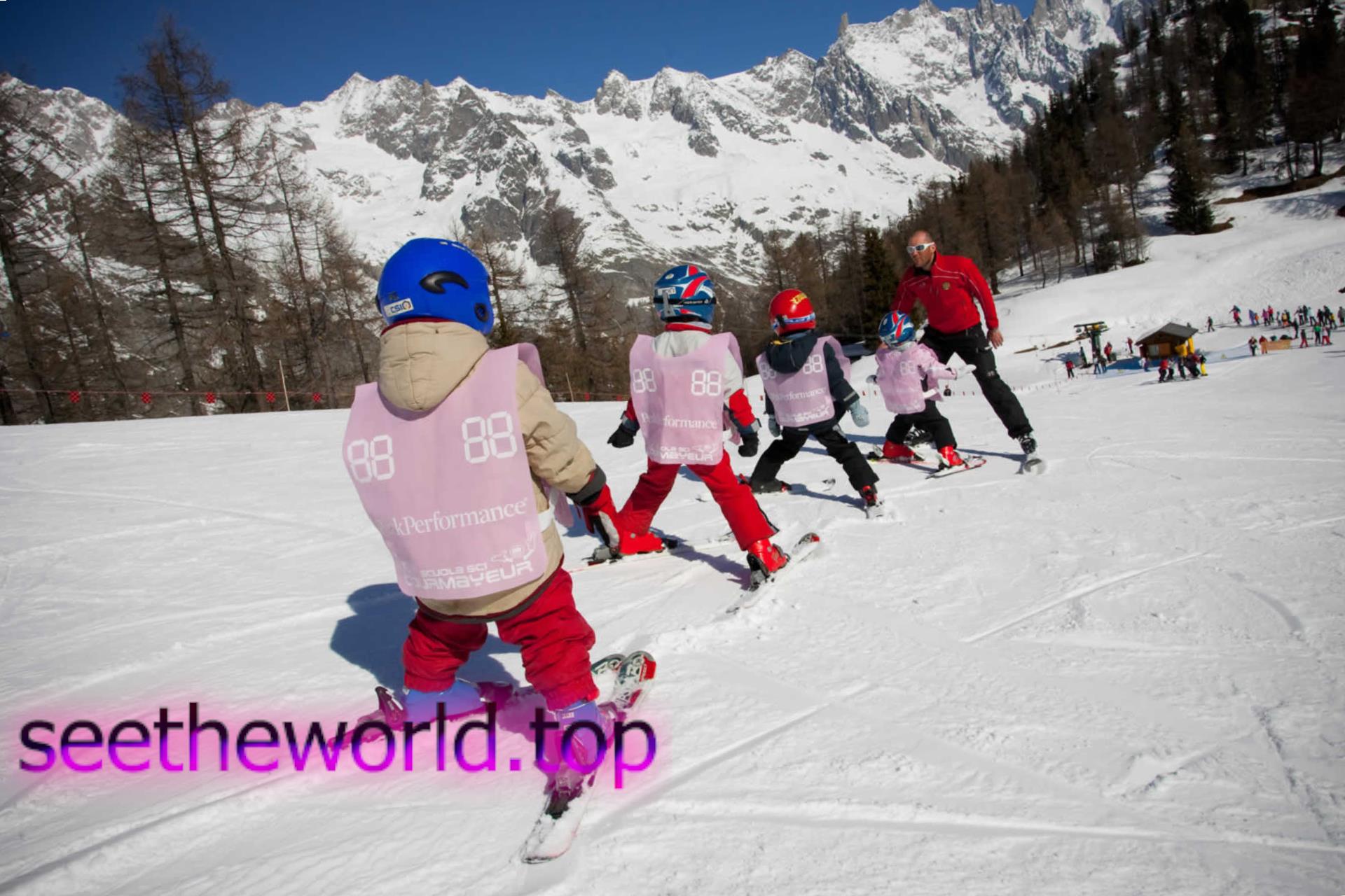 Ski resort Courmayeur, Italy
