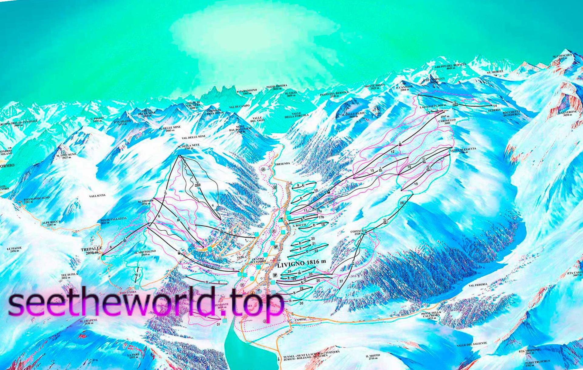 Livigno ski resort, Italy