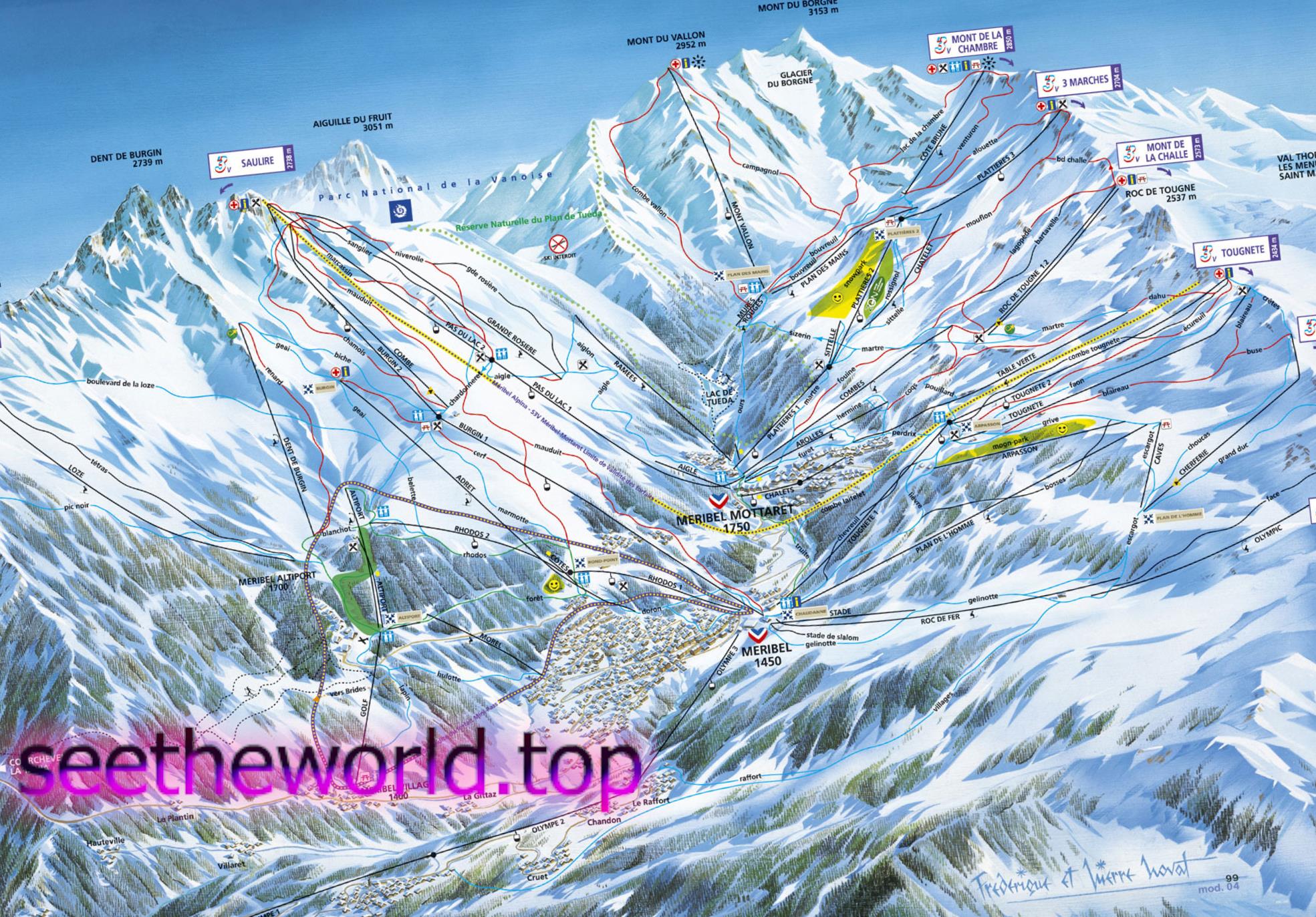 Ski resort Meribel (Meribel), France