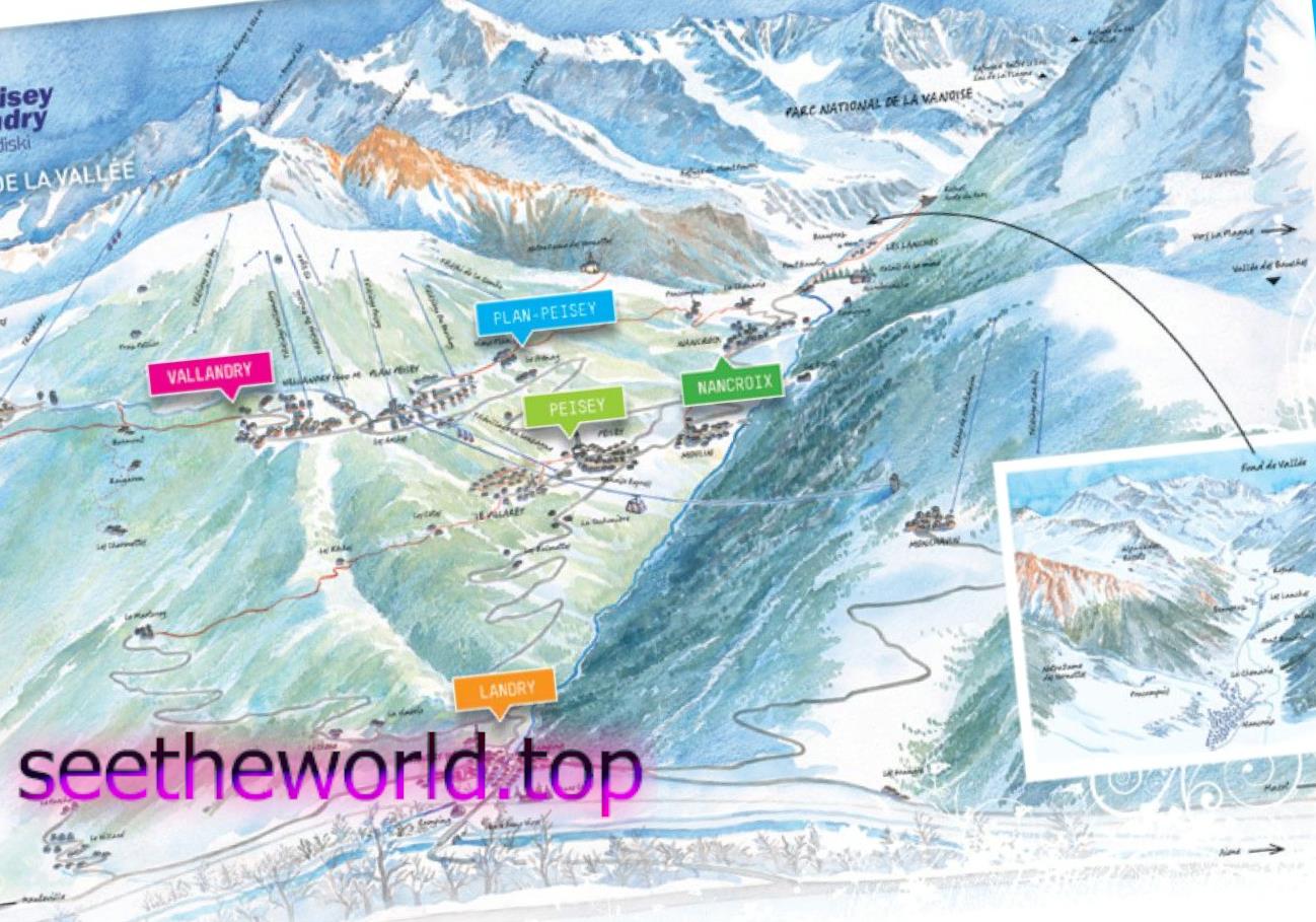 Ski resort Peisey-Vallandry (Peisey-Vallandry), France