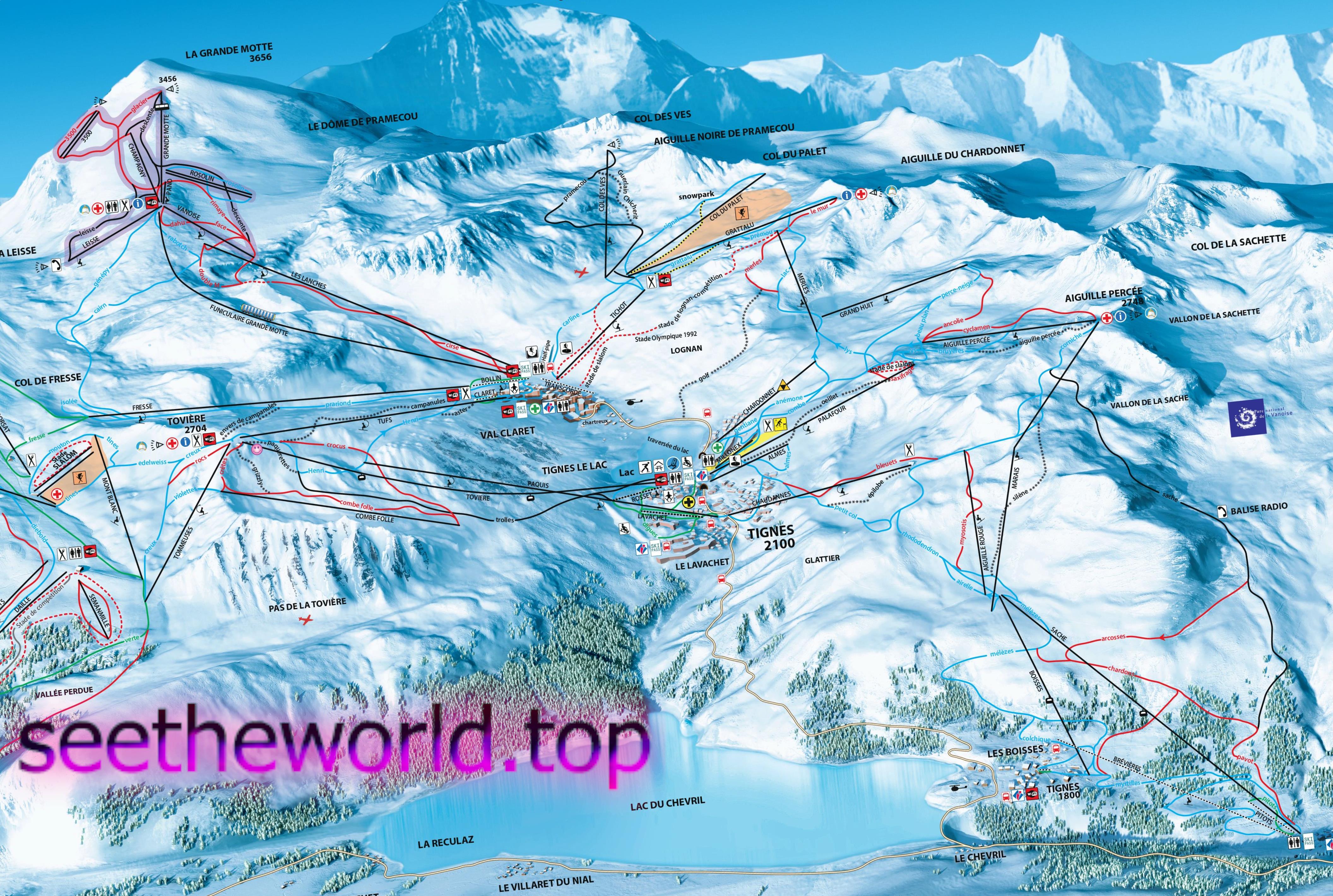 Ski resort Tignes, France
