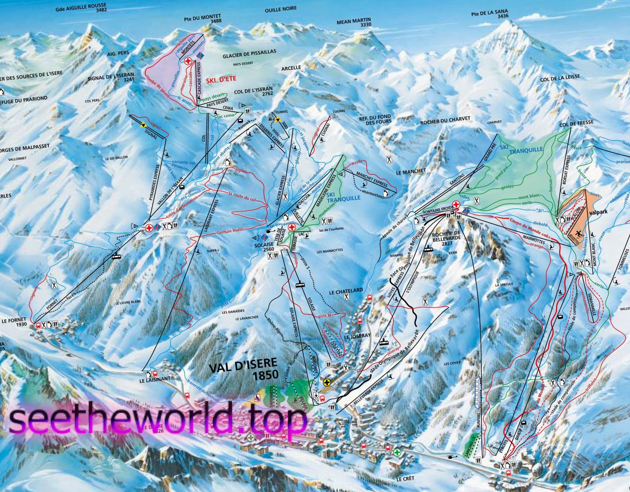 Ski resort Val d'Isere (Val d'Isere), France
