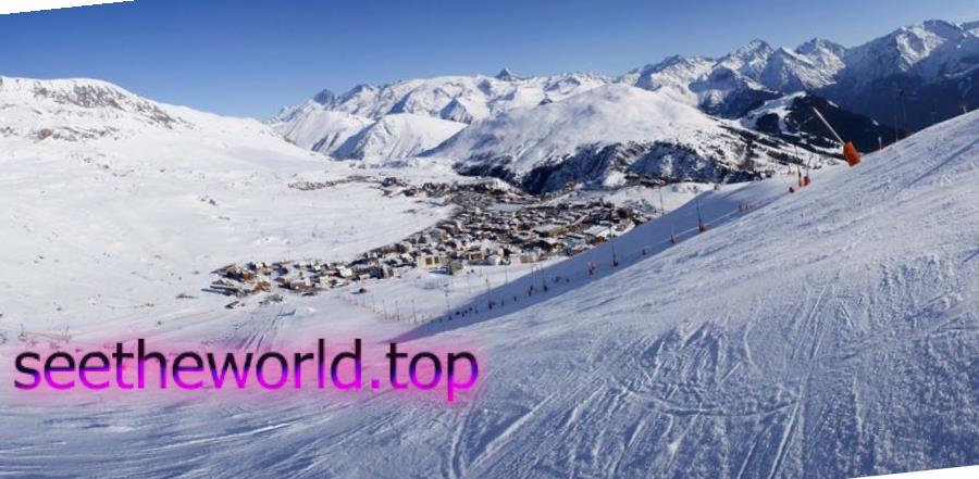 Ski resort Alpe d'Huez (Alpe d'Huez), France