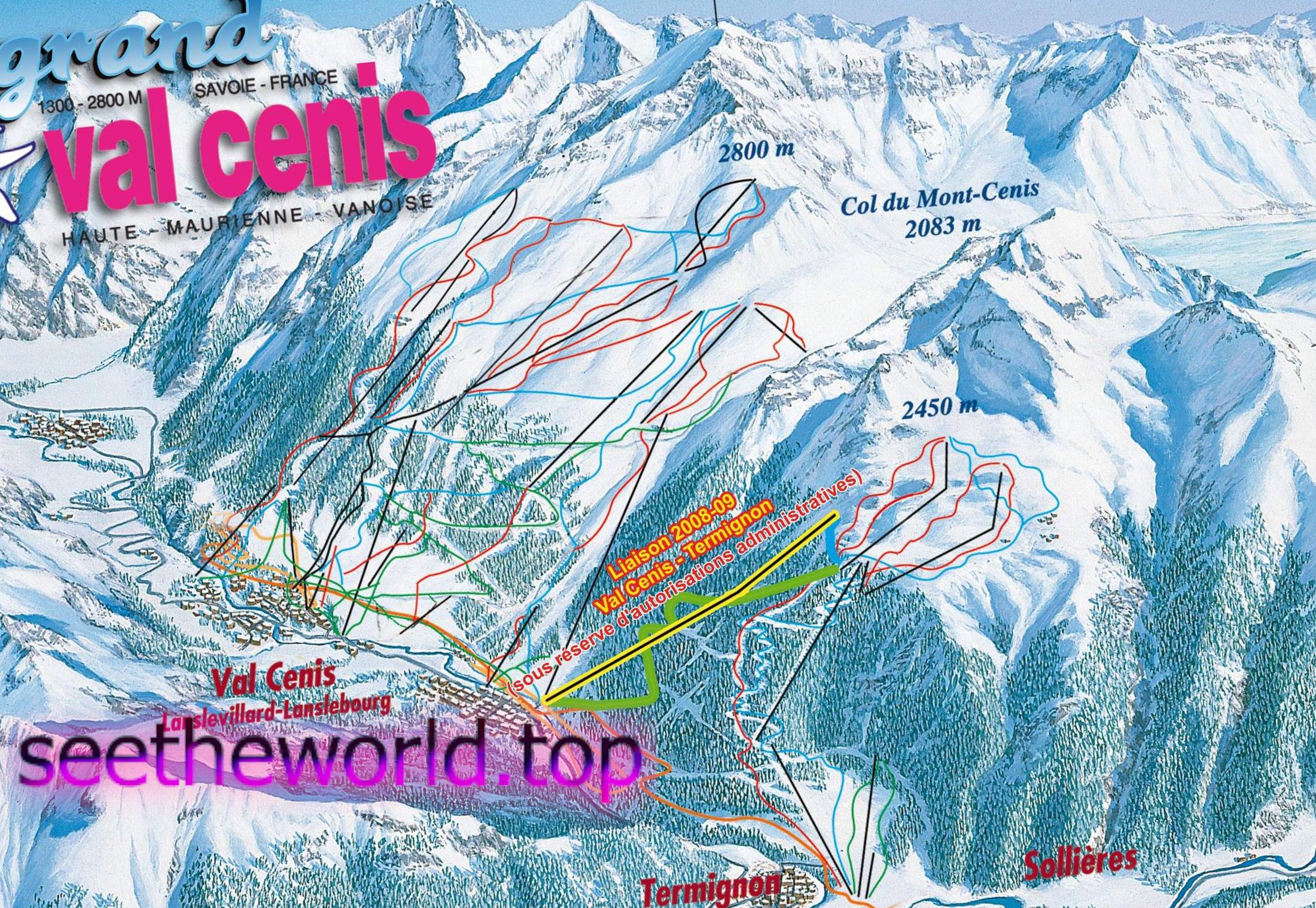 Ski resort Val Cenis (Val Cenis), France