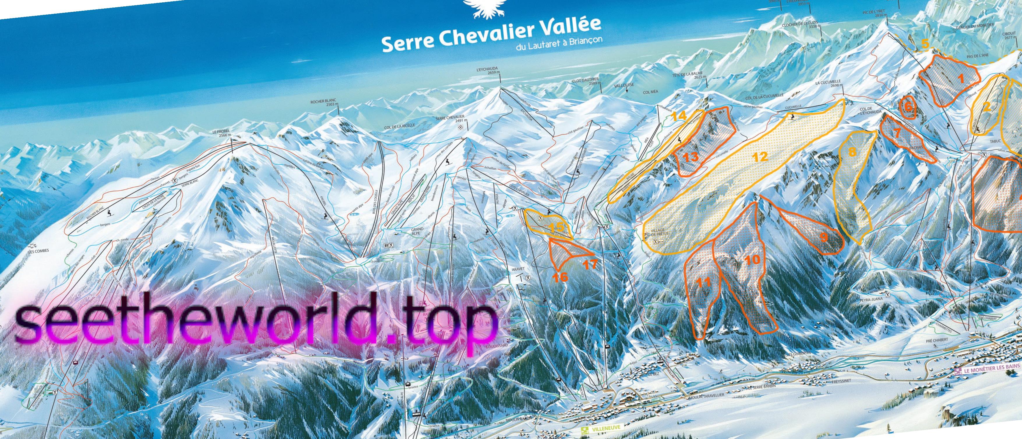 Ski resort Serre Chevalier (Serre Chevalier), France