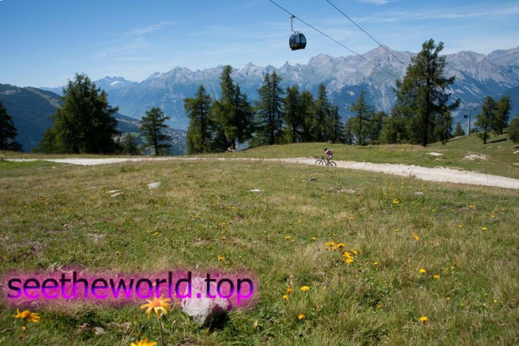 Ski resort Veysonnaz, Switzerland