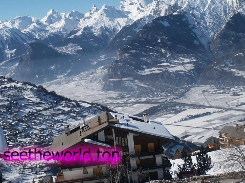 Ski resort Veysonnaz, Switzerland