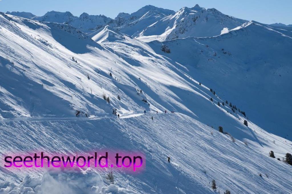 Ski resort Veysonnaz, Switzerland