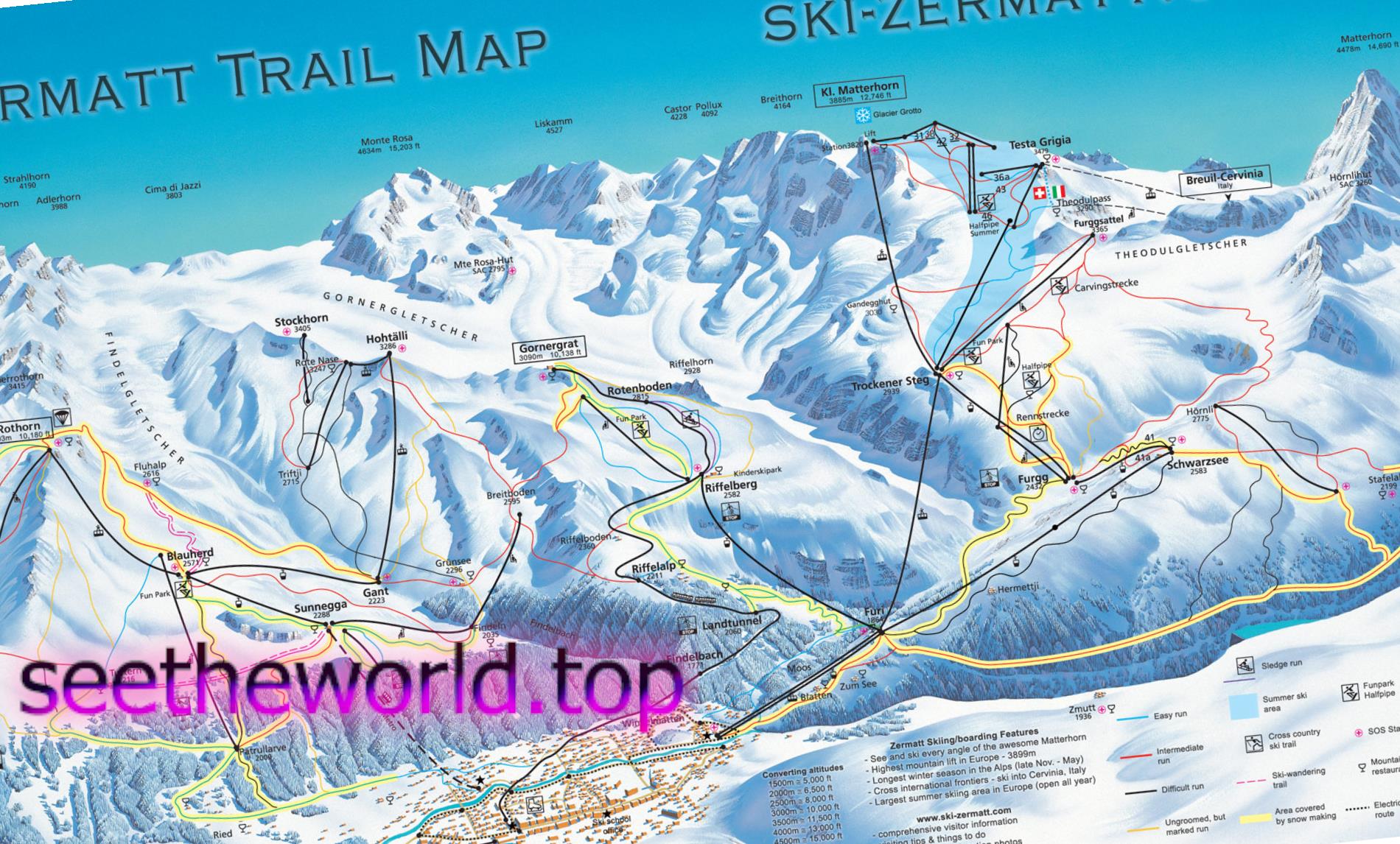 Ski resort Zermatt (Zermatt), Switzerland