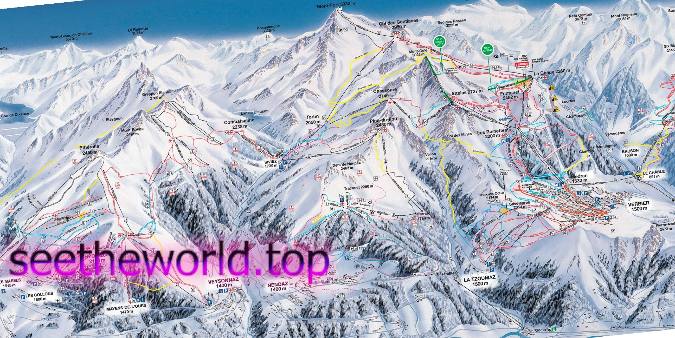 Nendaz ski resort, Switzerland