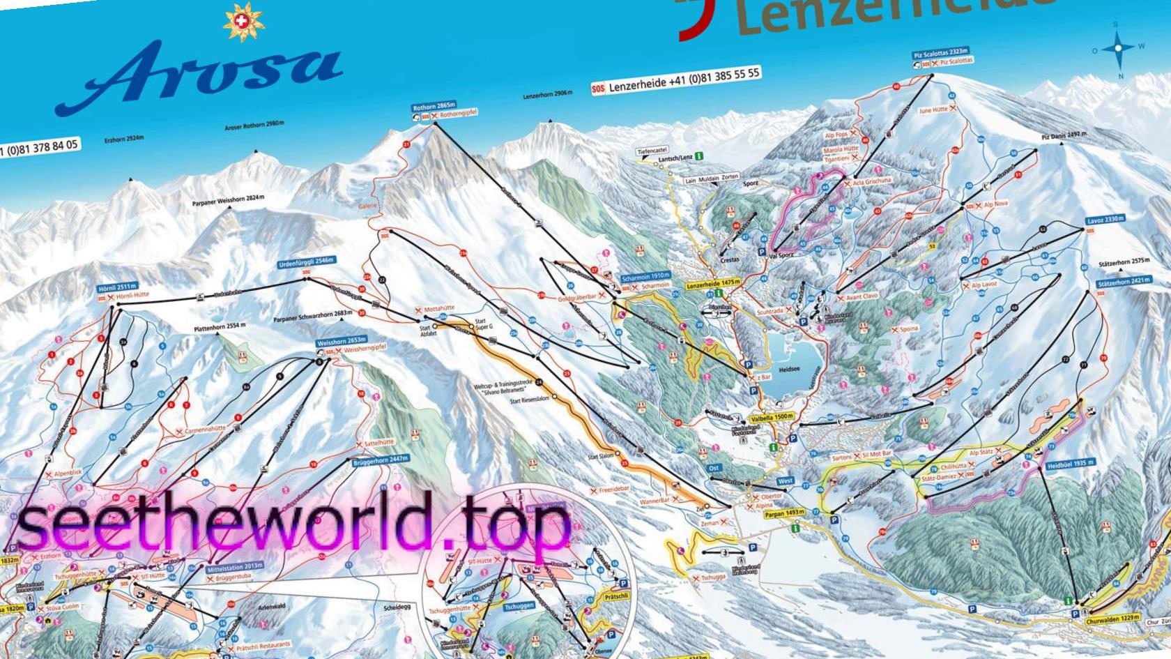 Skigebiet Arosa (Arosa), Schweiz