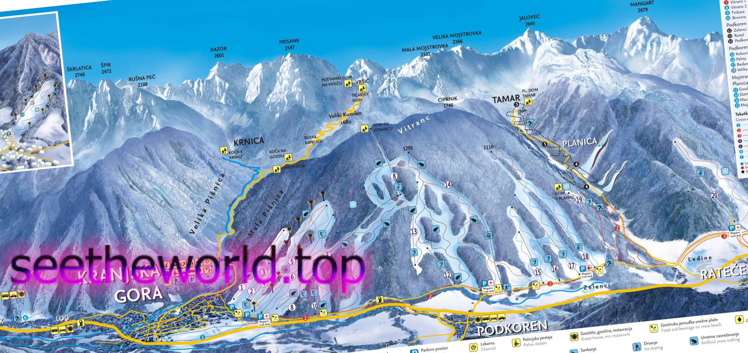 Kranjska Gora ski resort, Slovenia