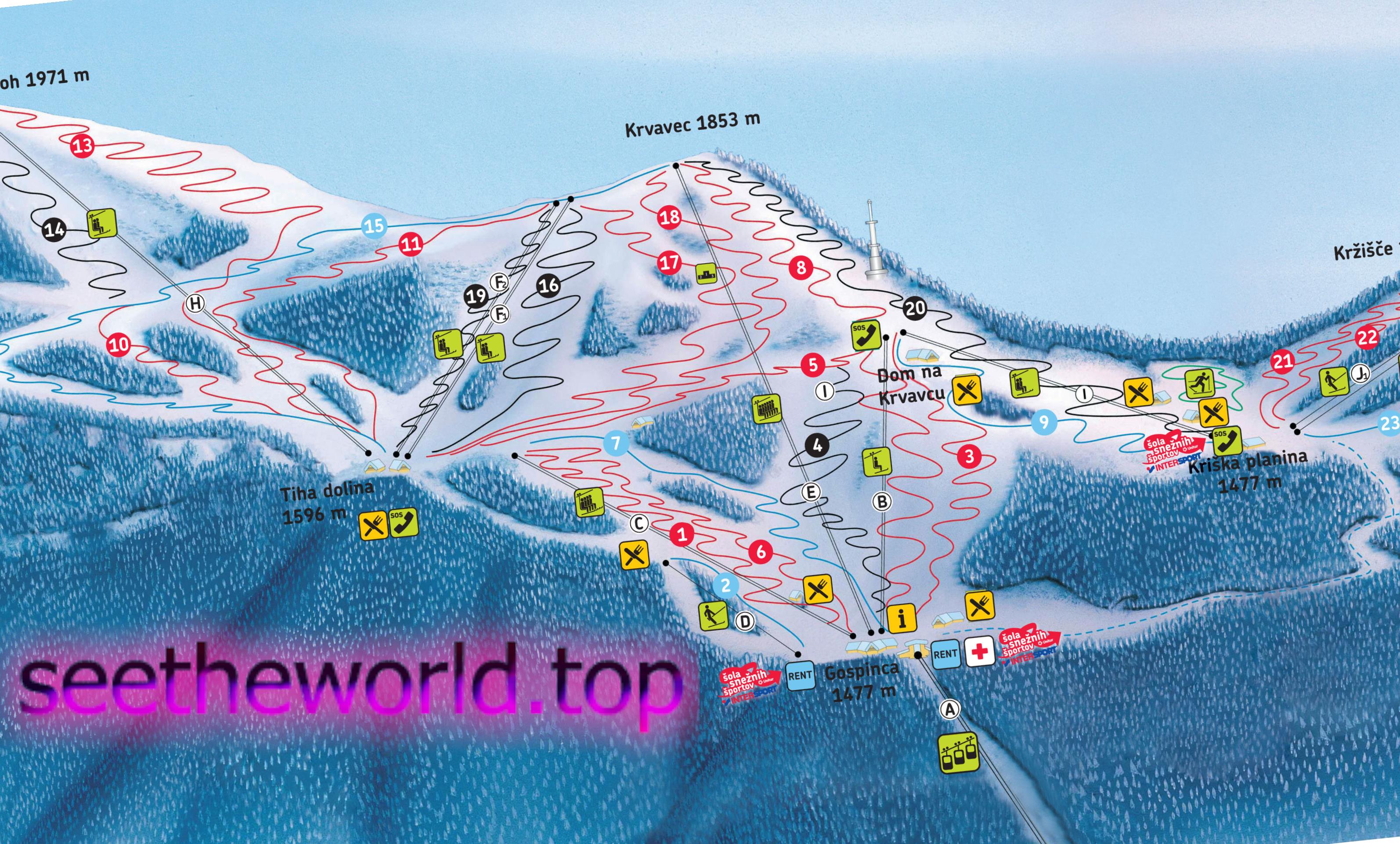 Ski resort Krvavec (Krvavec), Slovenia