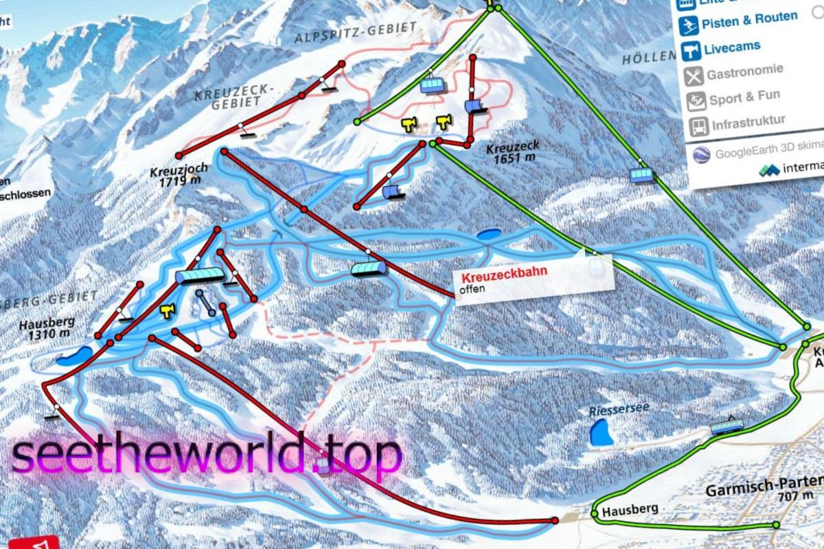 Ski resort Garmisch-Partenkirchen (Garmisch-Partenkirchen), Germany