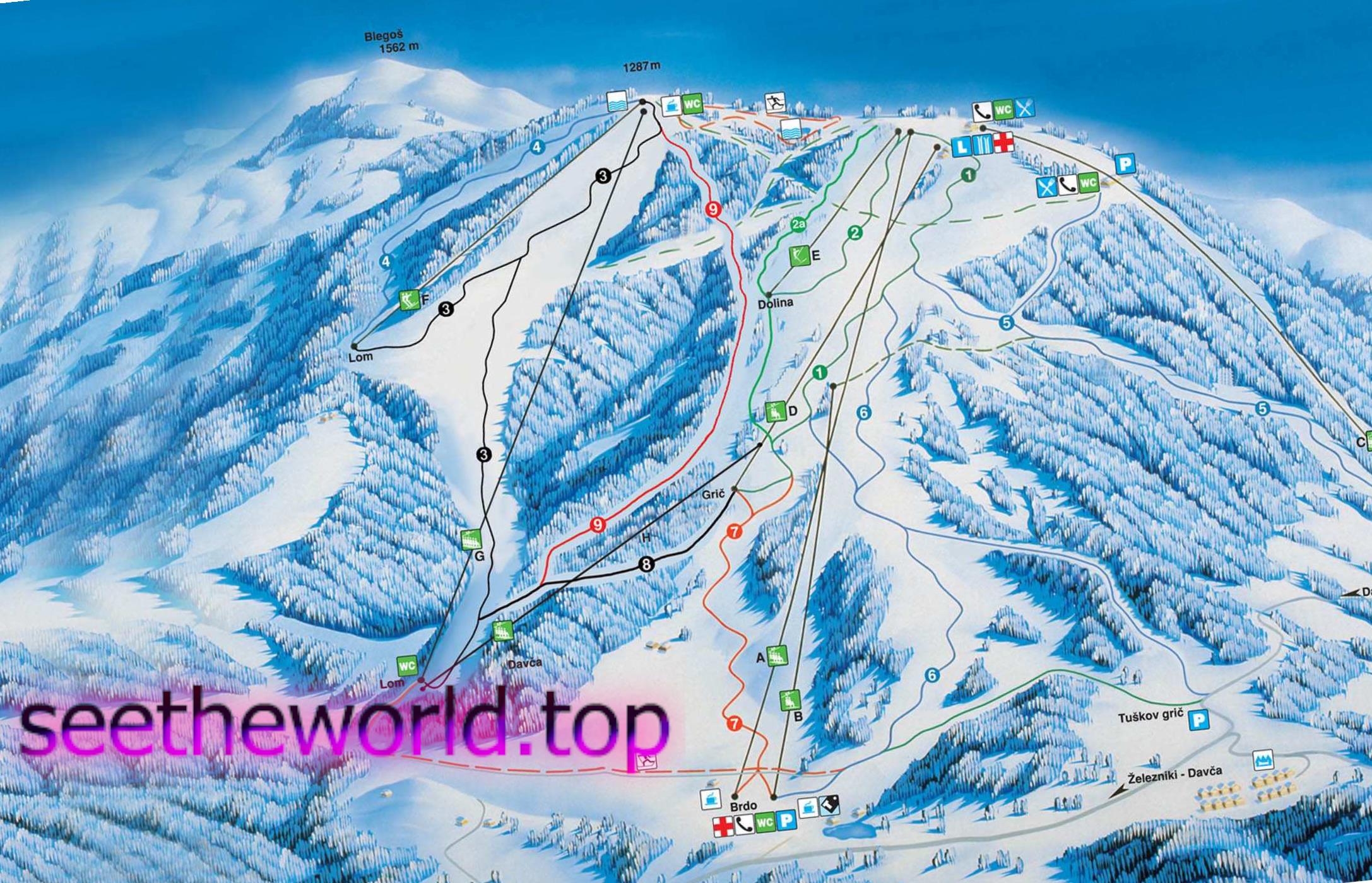 Ski resort Cerkno (Cerkno), Slovenia