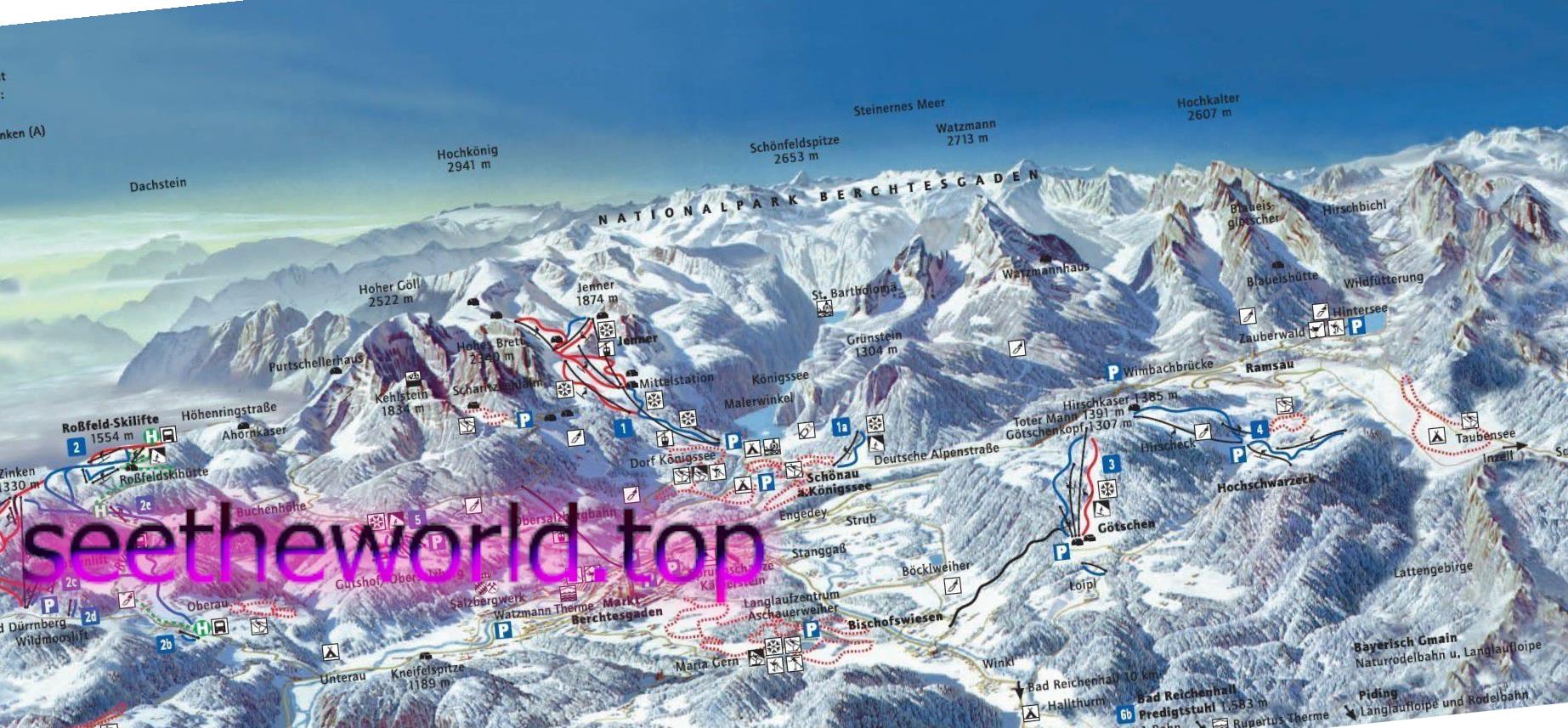 Ski resort Berchtesgaden (Berchtesgaden), Germany
