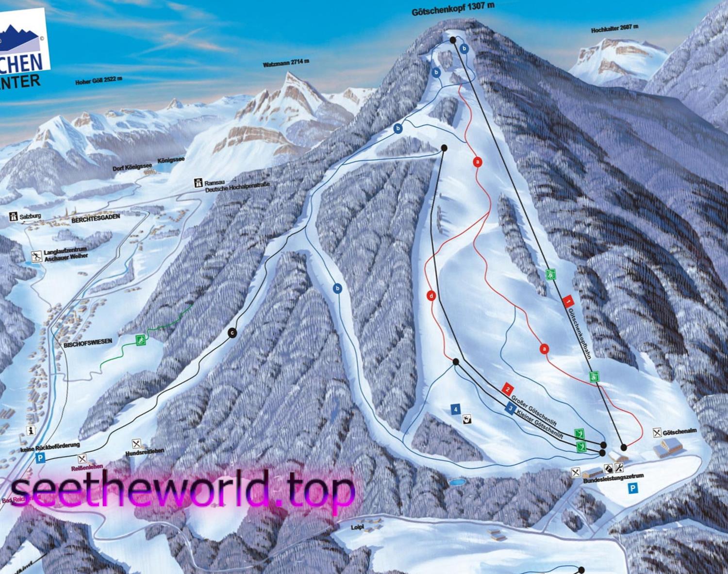 Ski resort Berchtesgaden (Berchtesgaden), Germany
