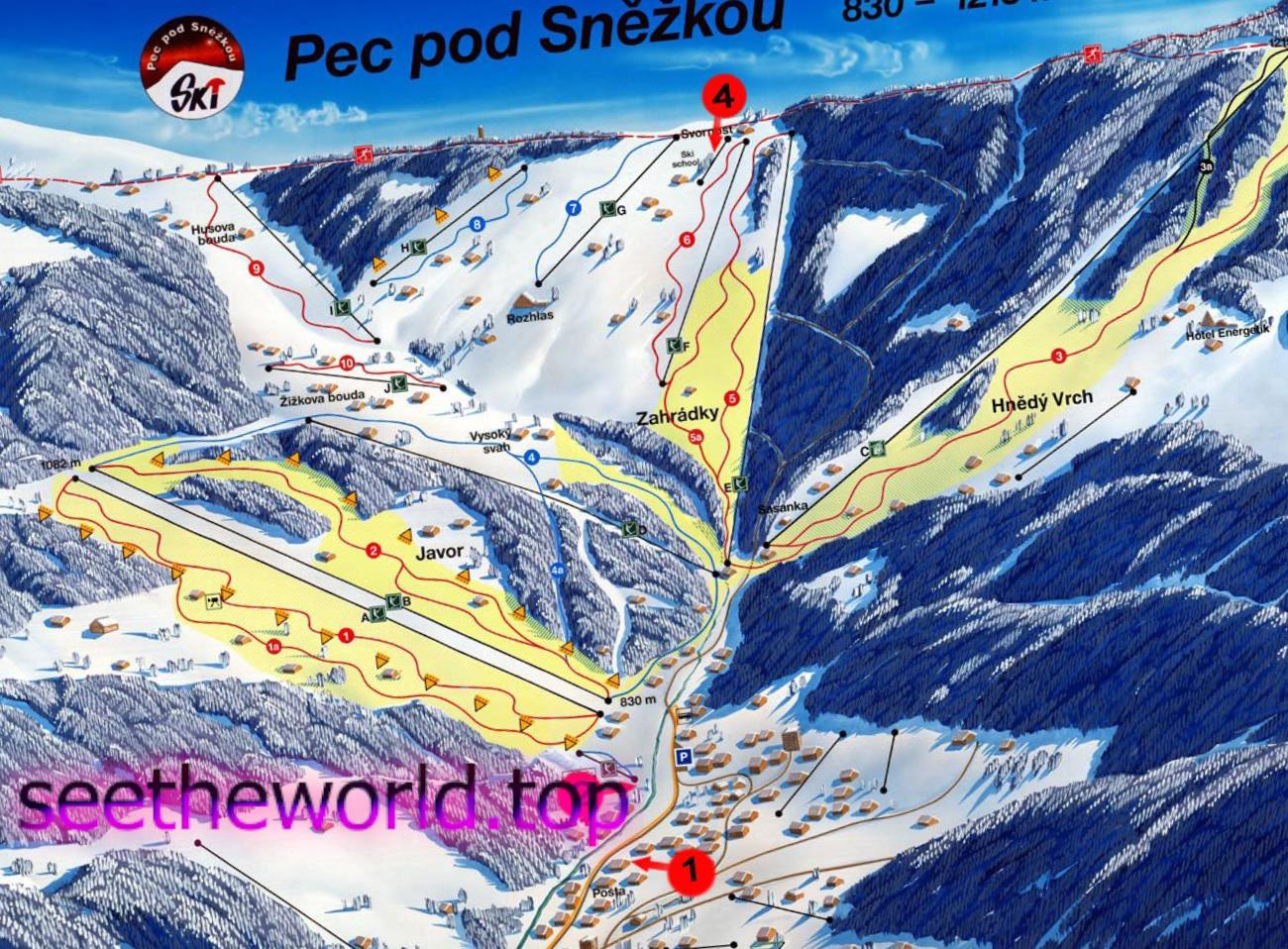 Skigebied Pec pod Snezhkou, Tsjechië