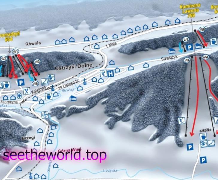 Ustrzyki Dolne ski resort, Poland