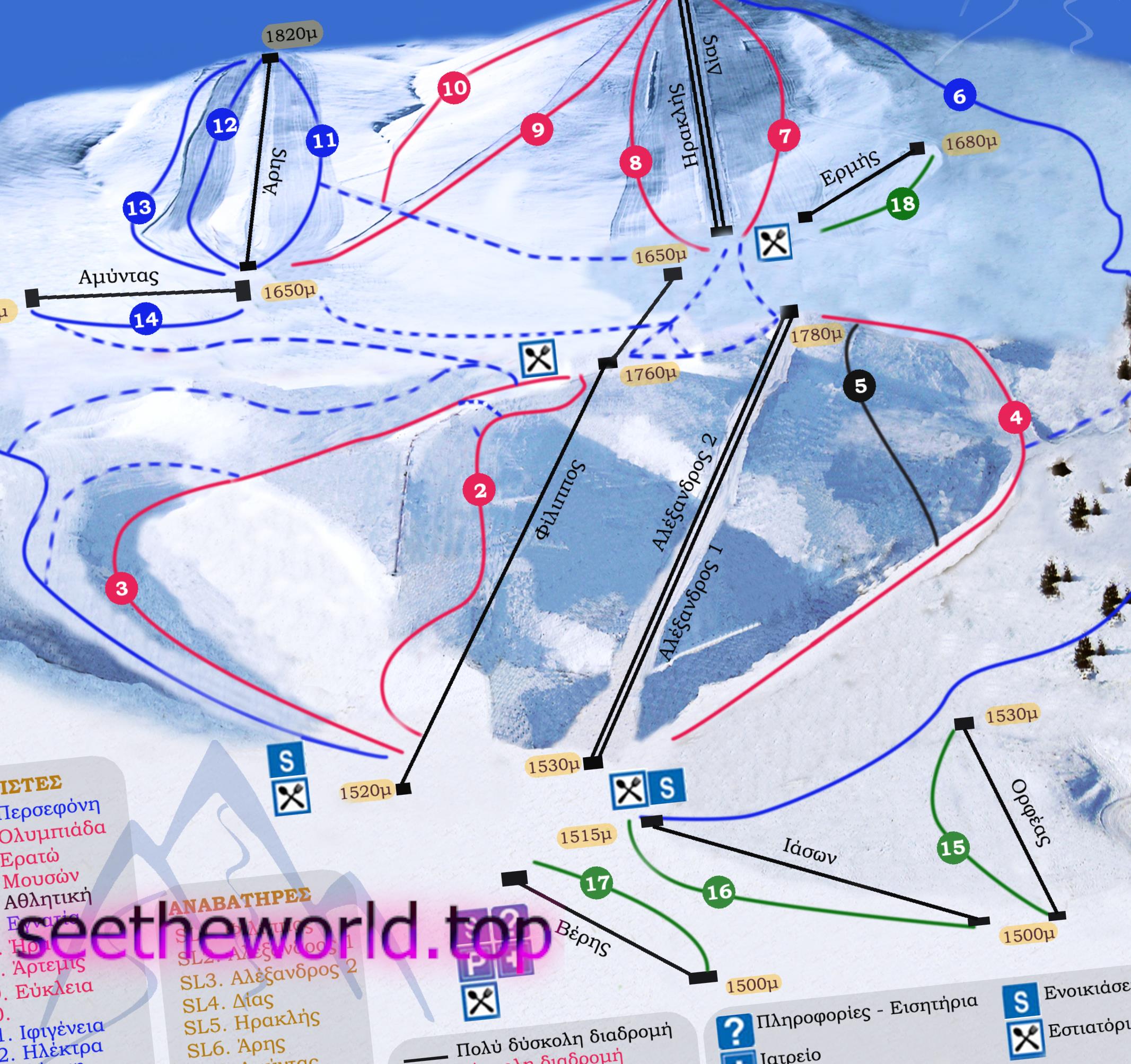 Ski resorts of Greece