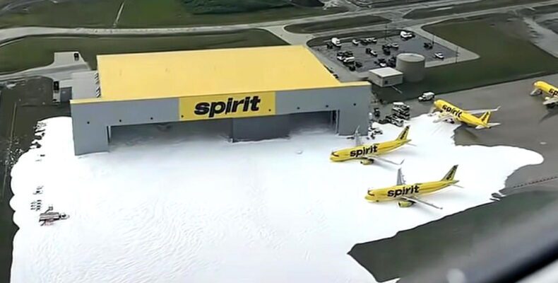 Foam Disaster Hits Spirit Airlines Facility